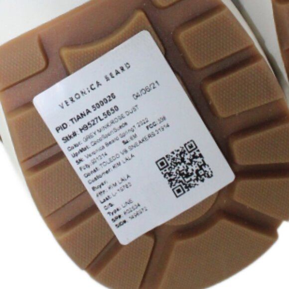 Veronica Beard Original Prototype Grey Mink Rose Dust Suede Lace-Up Sneaker SZ 6 - Picture 10 of 11